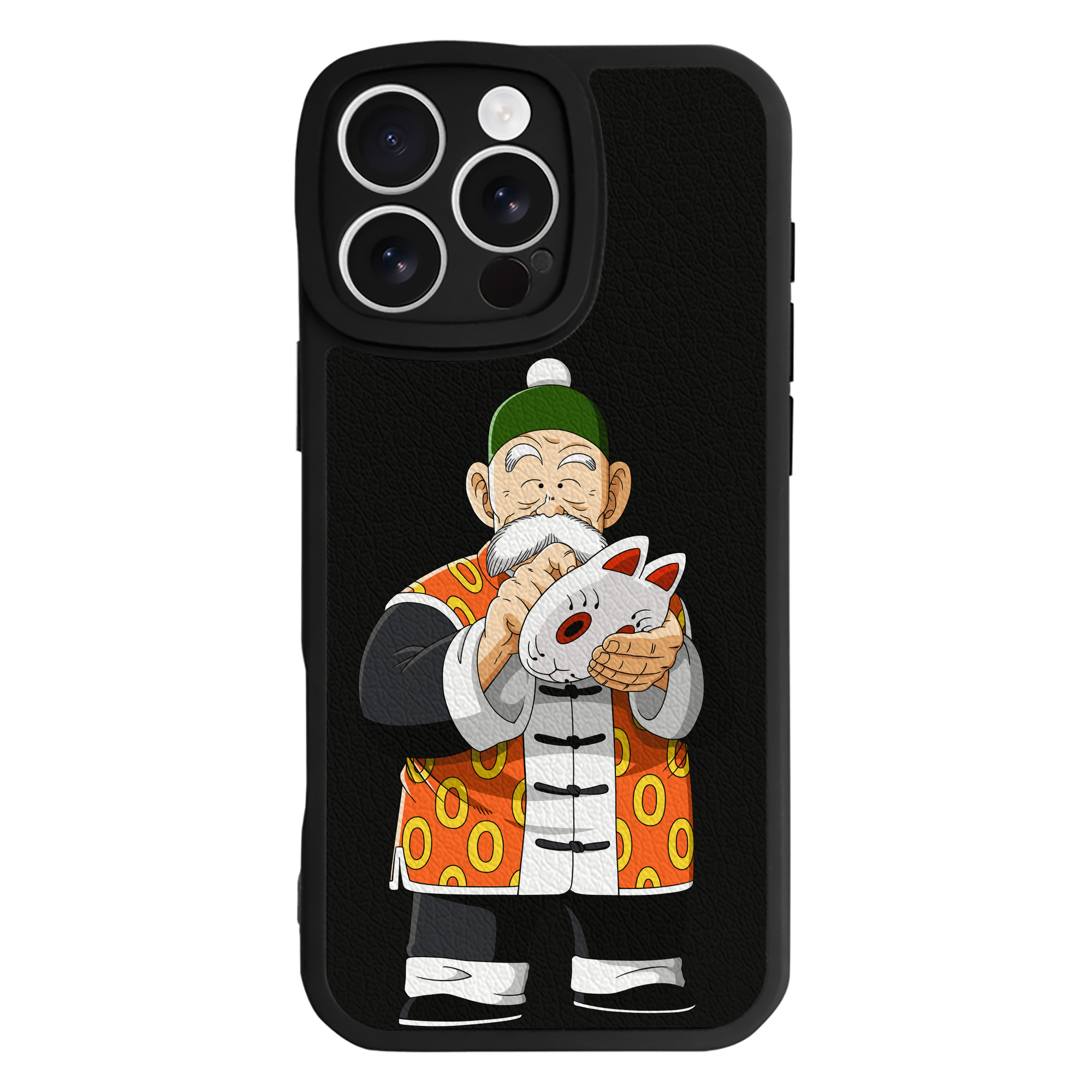 （画像用） ドラゴンボール 亀仙人（かめせんにん） DRAGON BALL Master Roshi Kame Sennin 【iPhone 16シリーズ対応】シリコンスマホケース（レザー調） 材質：シリコン